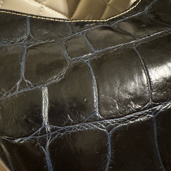 Dooney & Bourke Navy Blue Croc-Embossed Women's Bag - Picture 5 of 10